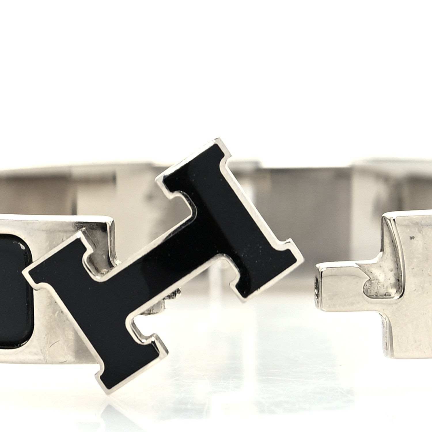 Hermes Enamel Narrow Clic Clac H Bracelet PM Black 4 of 5