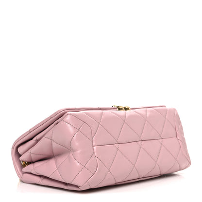 Chanel Lambskin Quilted Medium Color Match Flap Light Pink 4 of 10