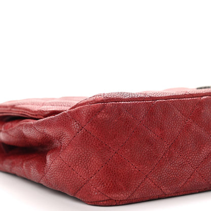 Chanel Washed Caviar Quilted 2.55 Reissue 225 Bijoux Chain Flap Red 9 of 13