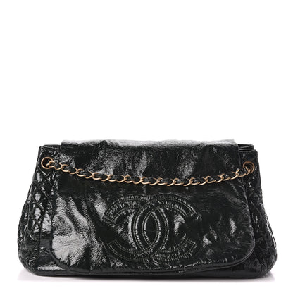 Chanel Vinyl Rock and Chain XL Flap Dark Green 1 of 13