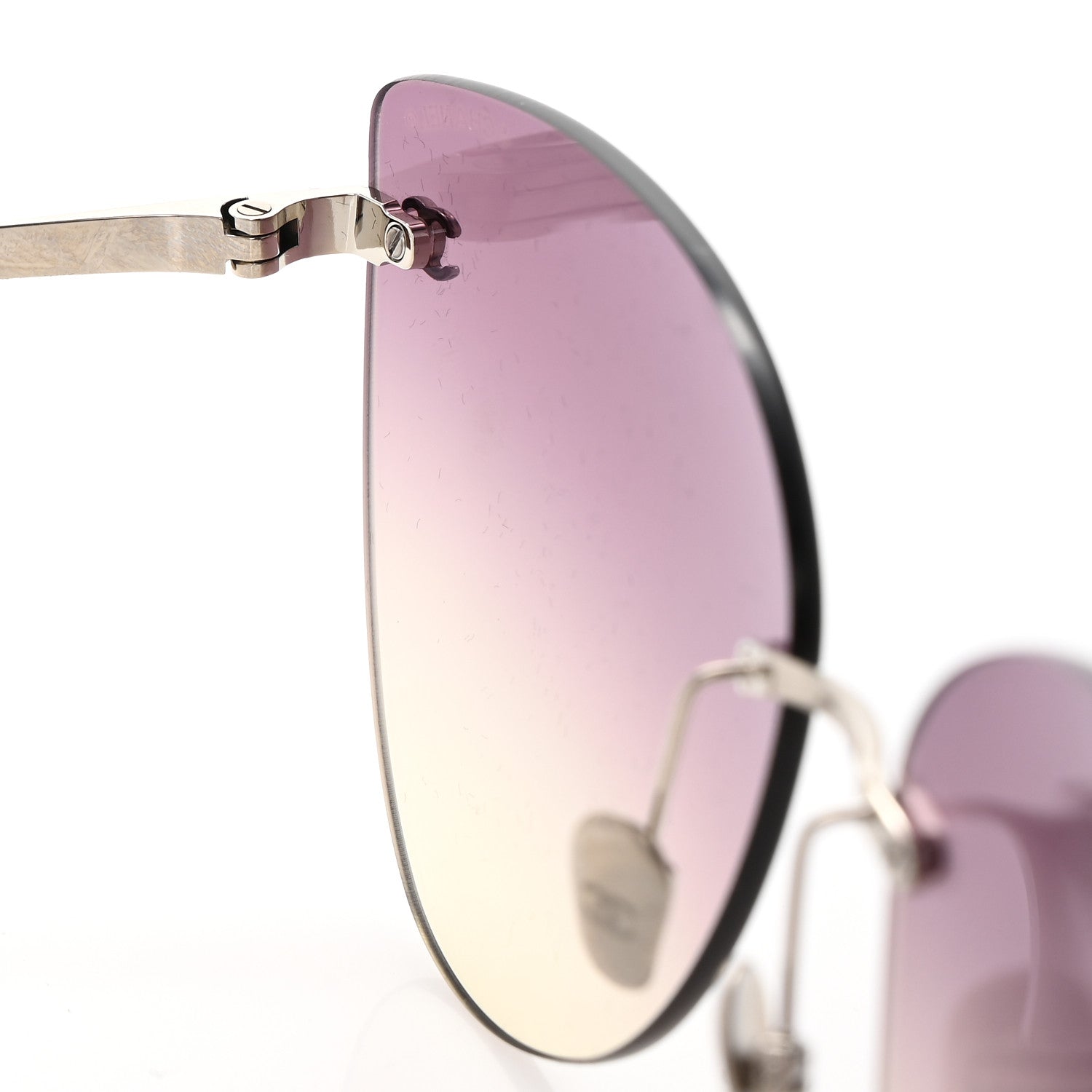 Chanel Titanium Frameless Cat Eye CC Sunglasses 4273-T Purple 11 of 16