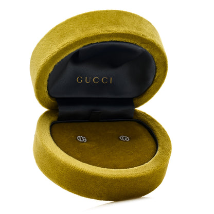 Gucci 18K White Gold Diamond Running G Earrings 6 of 6