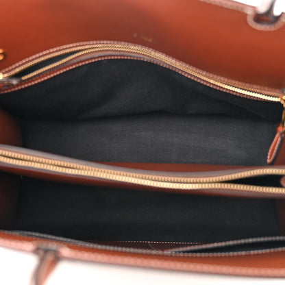 Burberry Calfskin Vintage Check Two Handle Title Bag Archive Beige 5 of 9