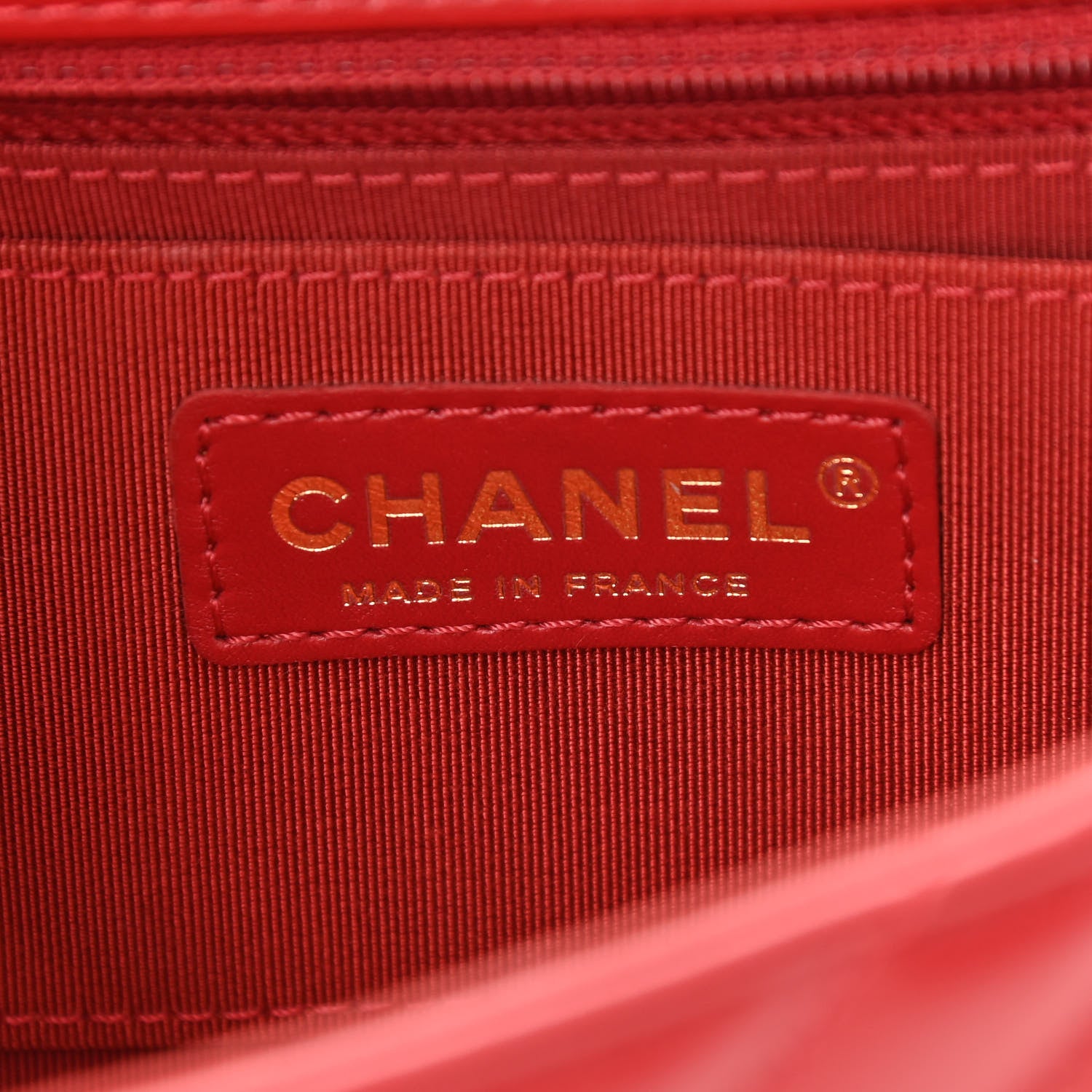 Chanel Calfskin Chevron Quilted Mini Statement Flap Red 6 of 12