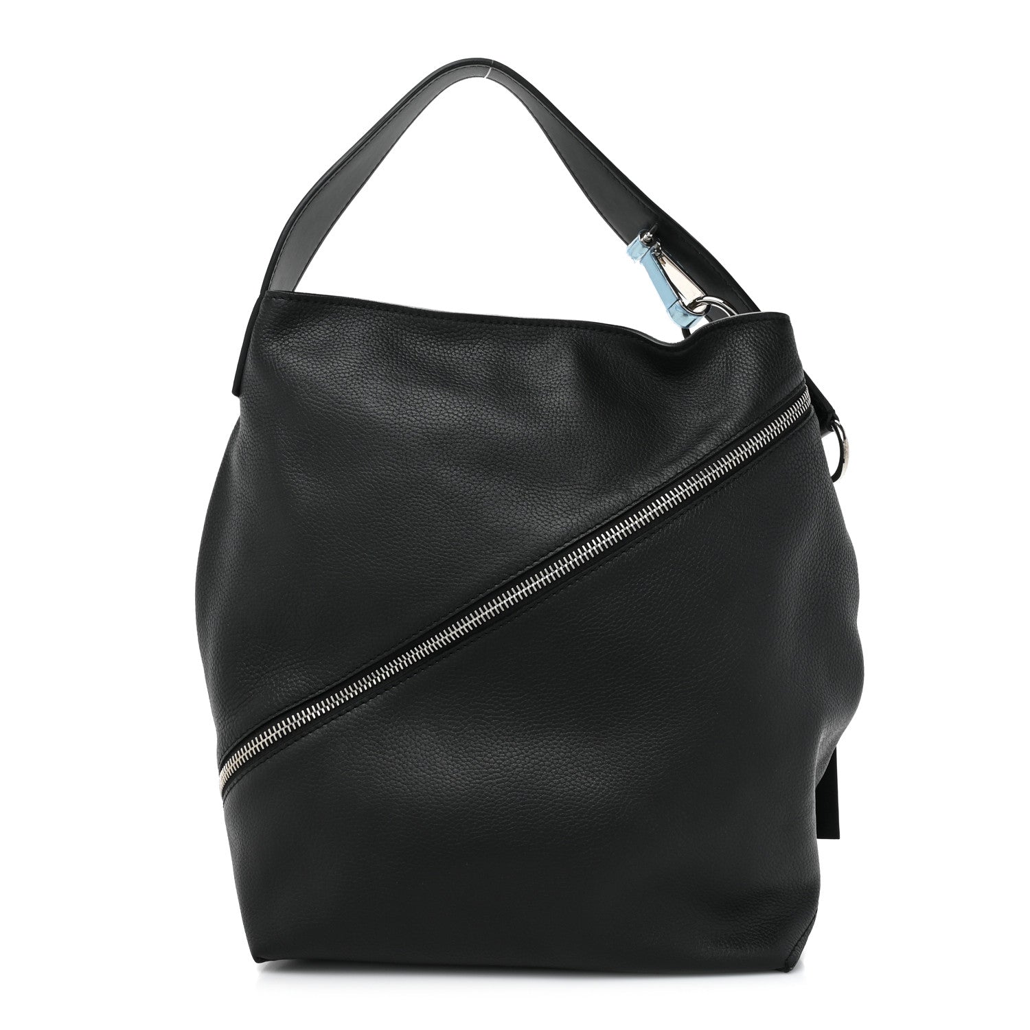 Proenza Schouler Pebbled Calfskin Medium Zip Hobo Black 1 of 8