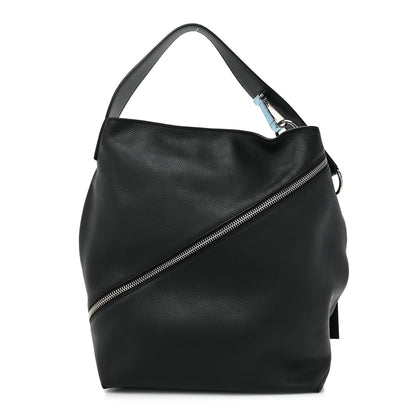 Proenza Schouler Pebbled Calfskin Medium Zip Hobo Black 1 of 8