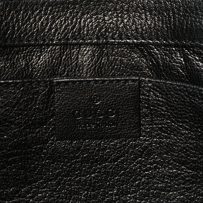 Gucci Snakeskin Studded Horsebit Chain Clutch Black 6 of 9