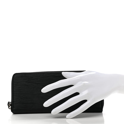 Louis Vuitton Epi Clemence Wallet Black 2 of 8
