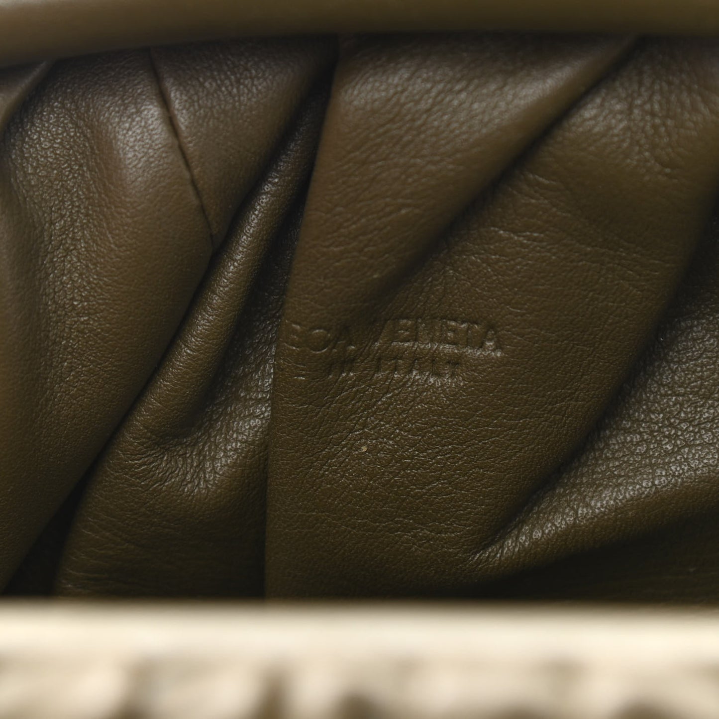 Butter Calfskin The Mini Pouch Kaki Fondente