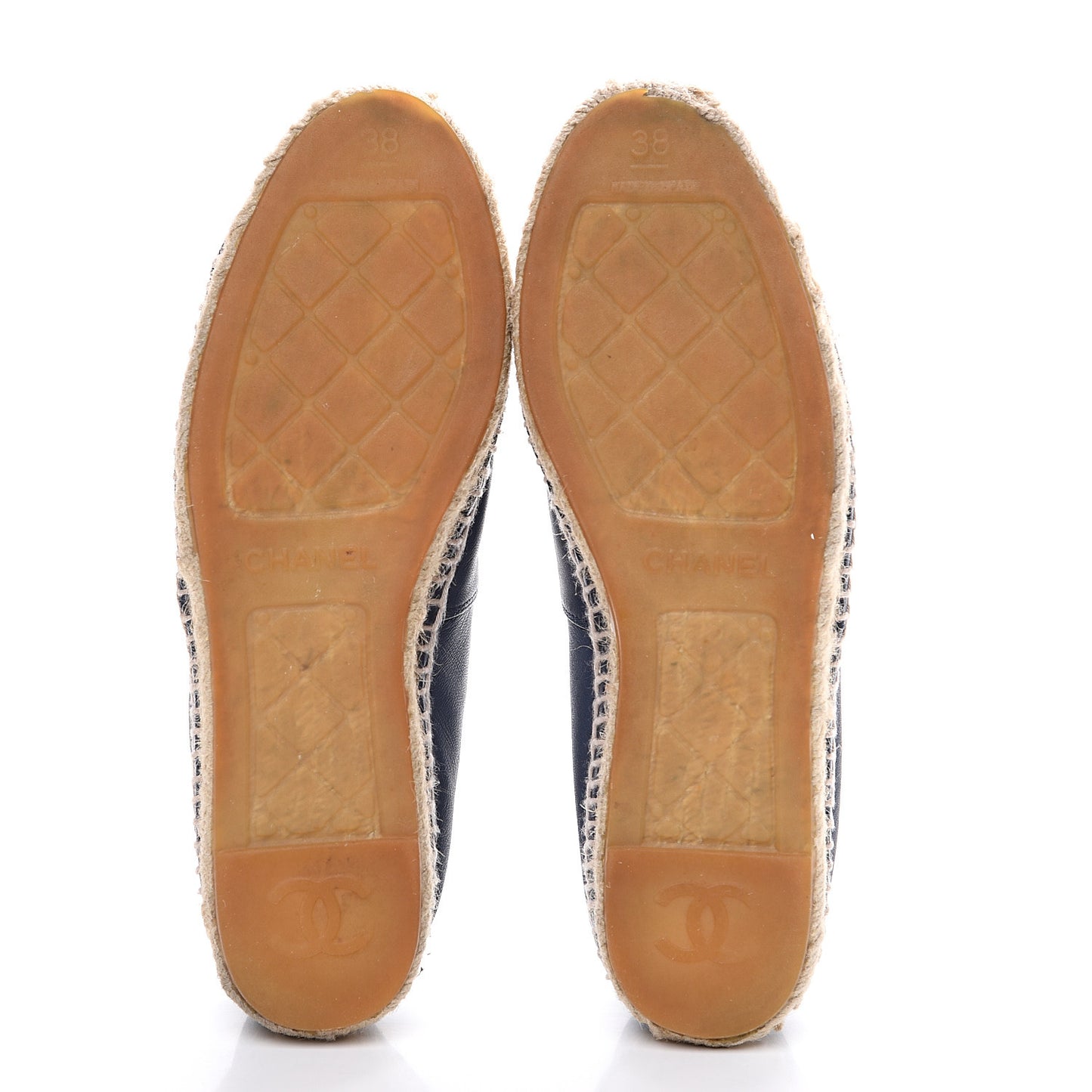 Lambskin CC Espadrilles 38 Dark Navy