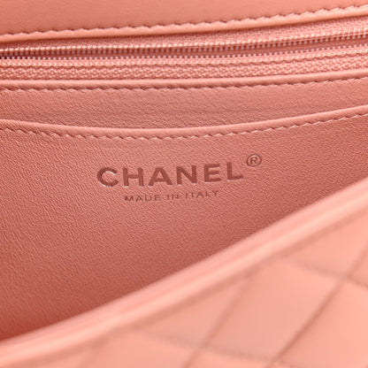 Chanel Lambskin Quilted Mini Rectangular Flap Dark Pink 6 of 11