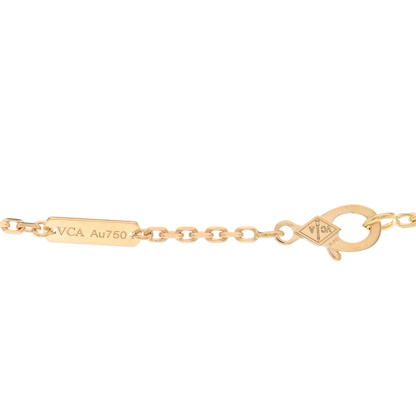 18K Yellow Gold Guilloche Magic Alhambra Long Necklace