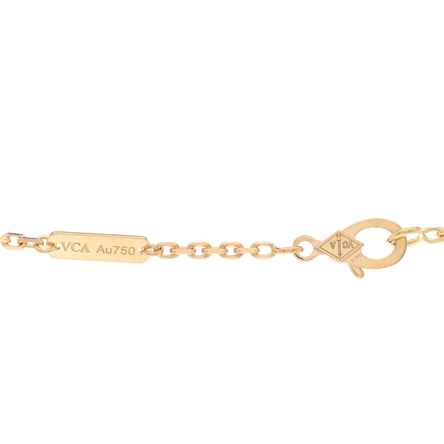 Van Cleef & Arpels 18K Yellow Gold Guilloche Magic Alhambra Long Necklace 5 of 6