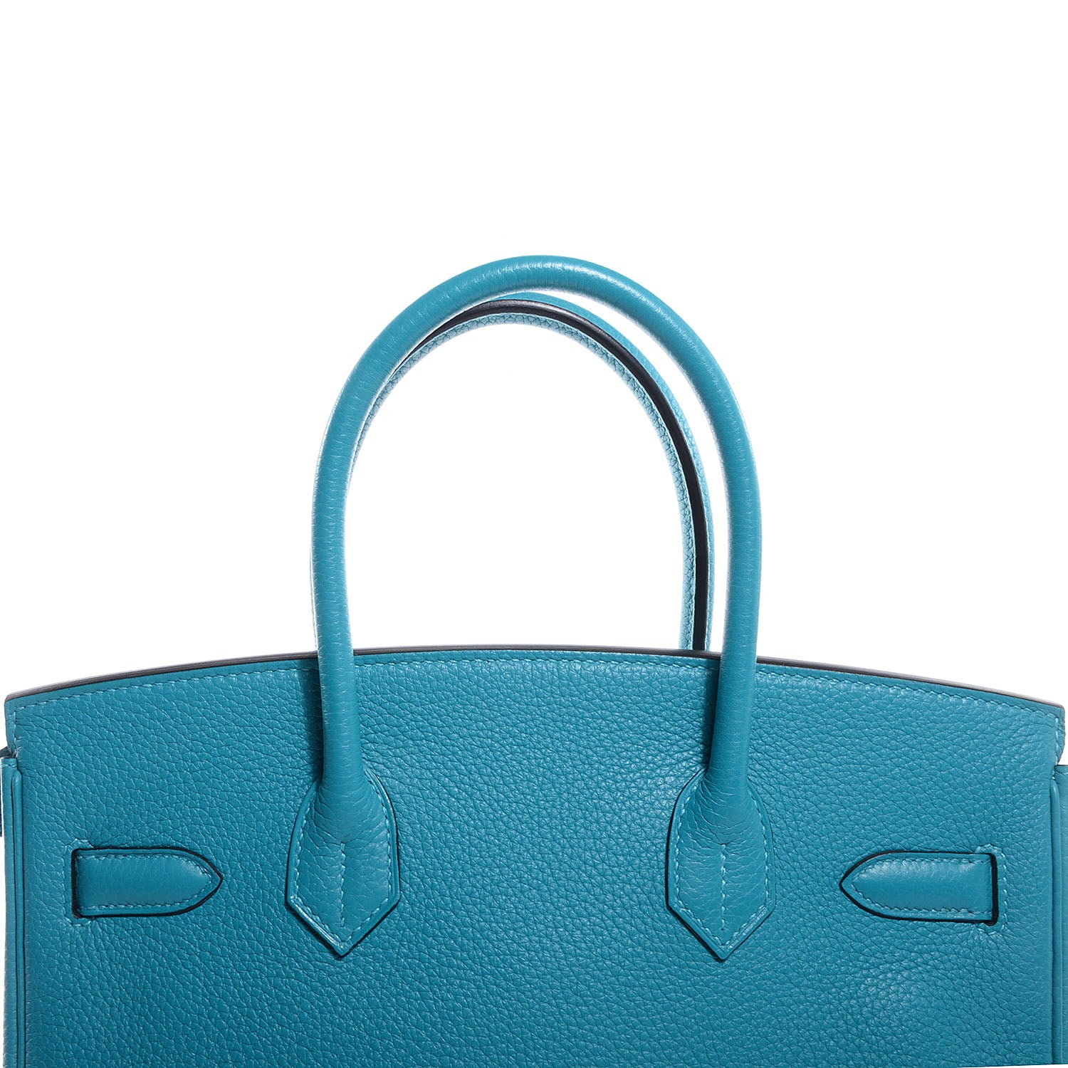 Hermes Taurillon Clemence Birkin 30 Turquoise 16 of 17