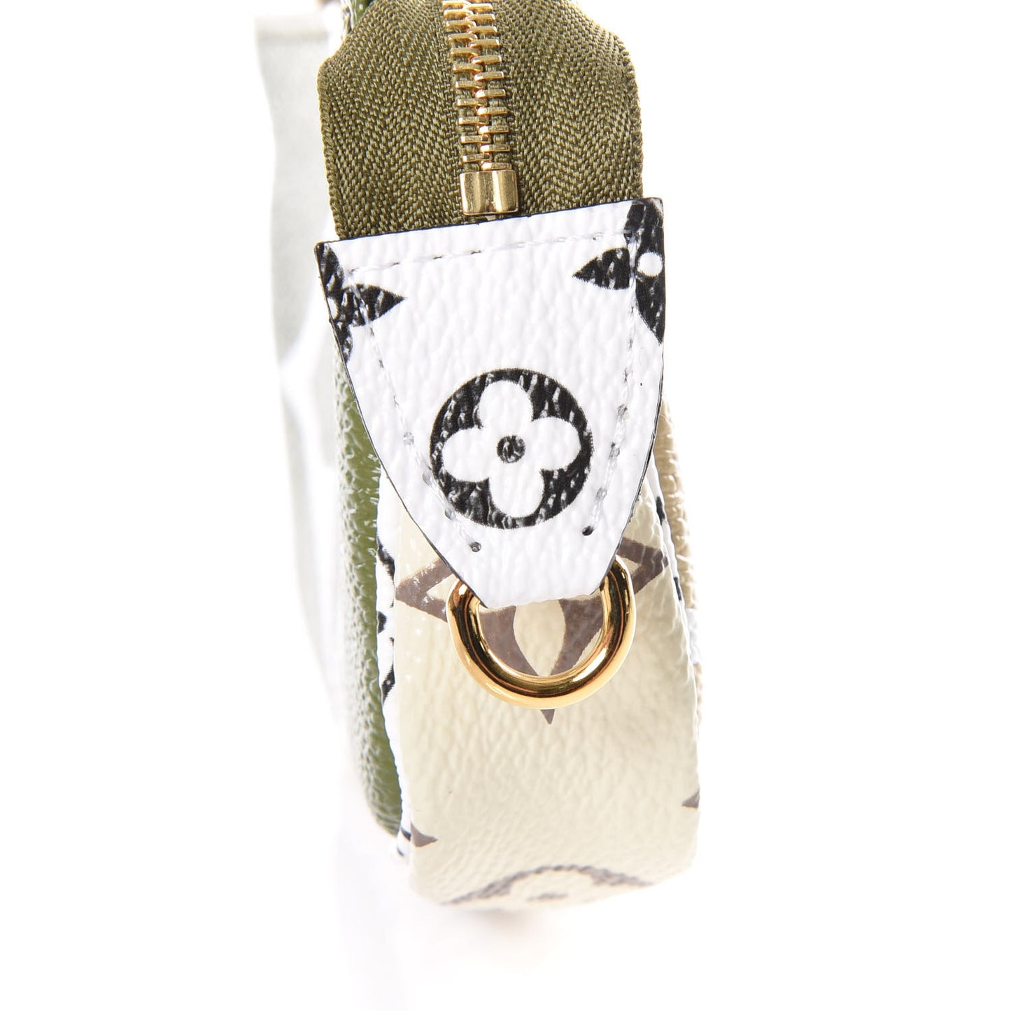 Monogram Giant Micro Pochette Accessories Kaki White