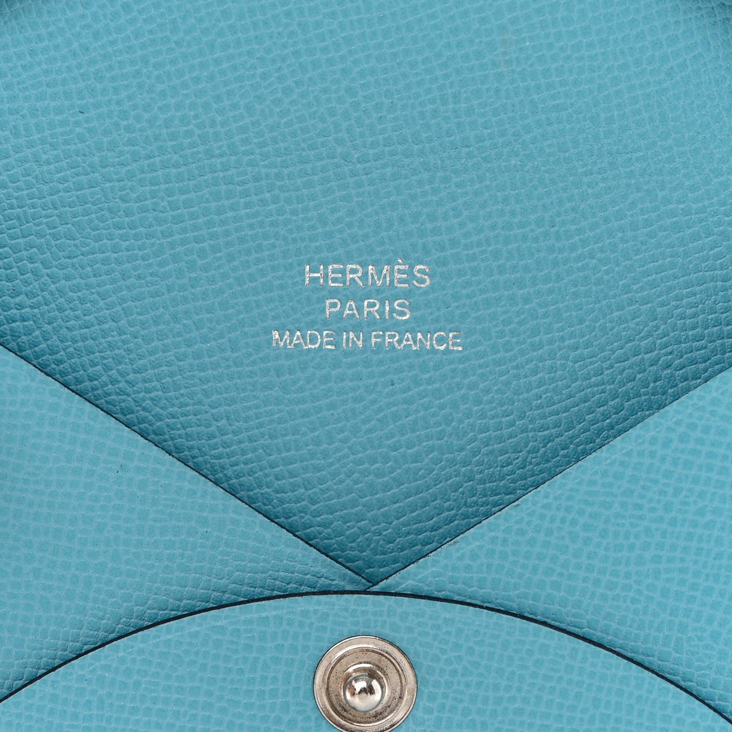 Hermes Madame Calfskin Calvi Card Case Bleu du Nord 6 of 8
