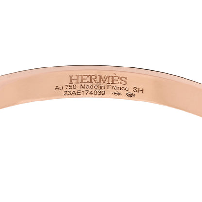 Hermes 18K Rose Gold Diamond PM Kelly Pave Bracelet SH 3 of 4