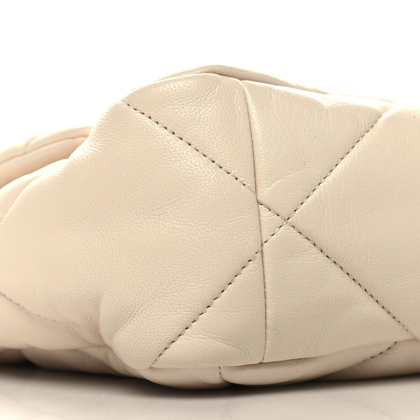 Lambskin Quilted Large Chanel 19 Flap Beige