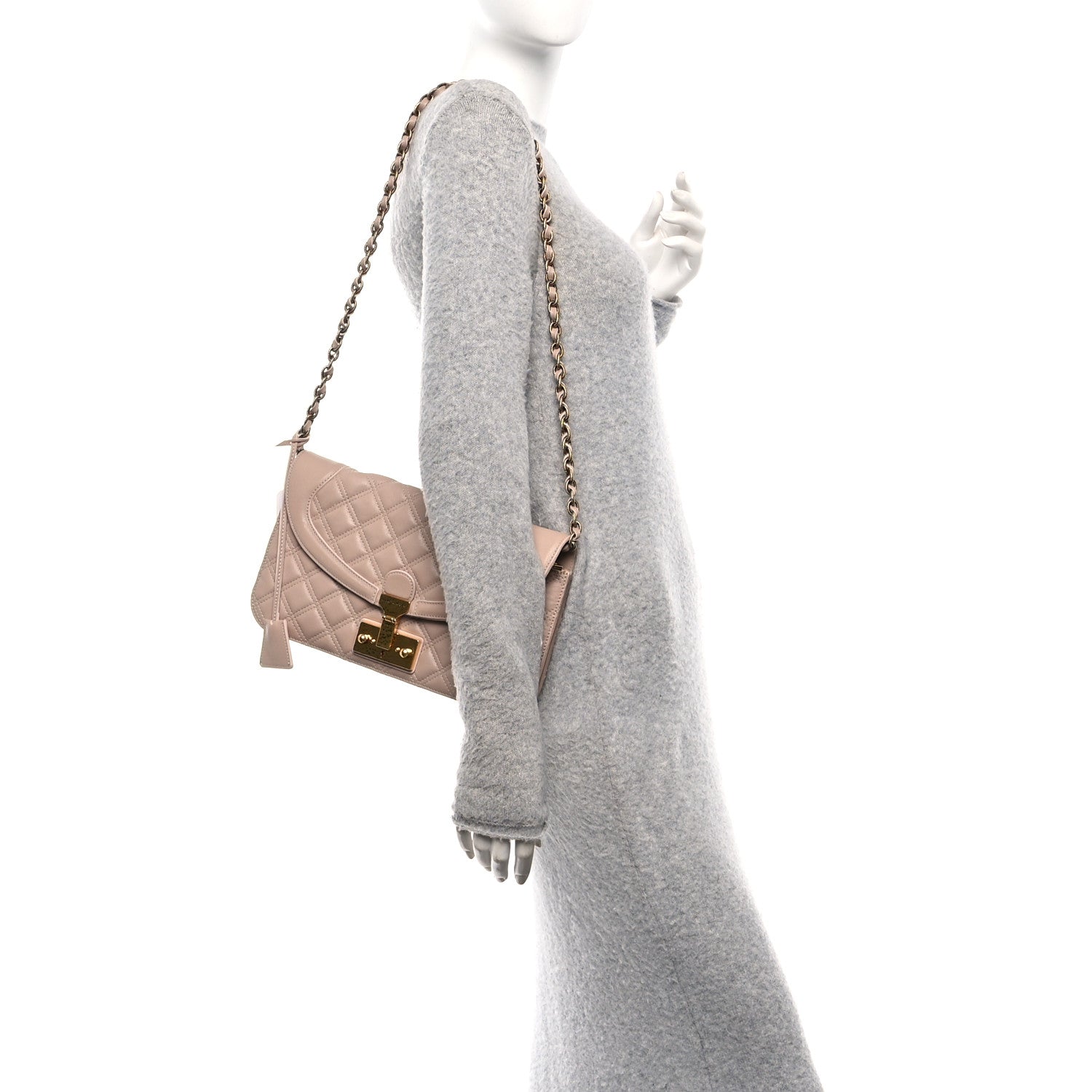 Marc Jacobs Lacquered Lambskin Baroque Single Flap Beige 2 of 9