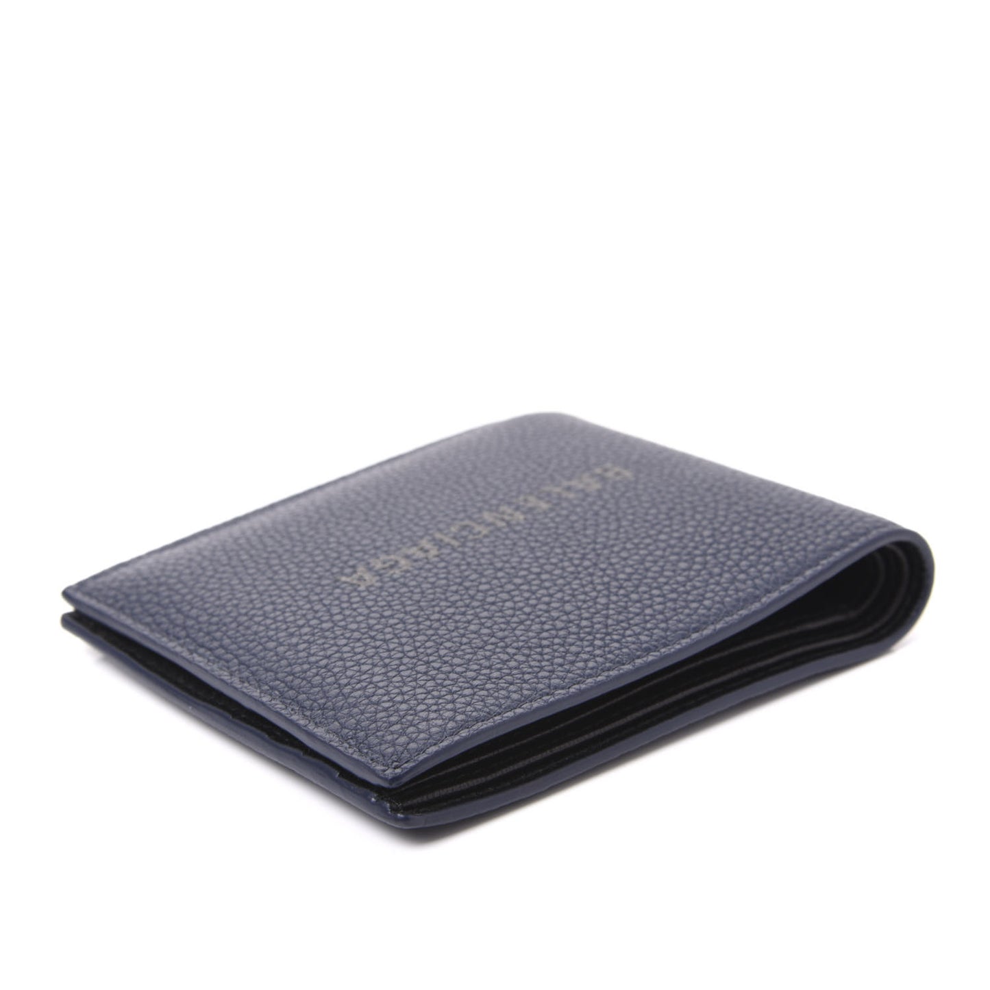 Calfskin Everyday Square Bi-Fold Wallet Bleu