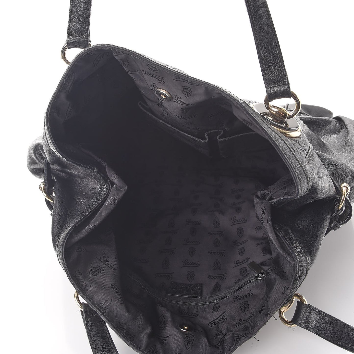 Guccissima Large Full Moon Tote Black