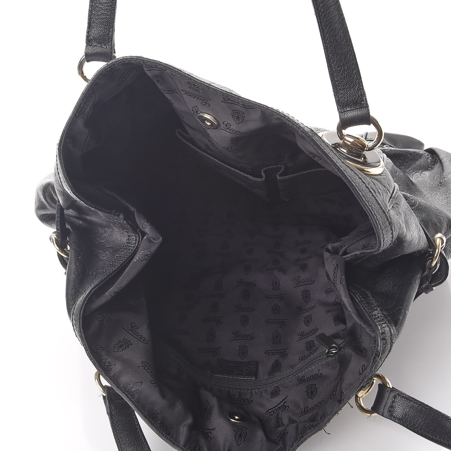 Gucci Guccissima Large Full Moon Tote Black 8 of 10