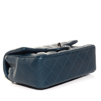 Chanel Pearly Caviar Quilted Mini Rectangular Flap Navy Blue 5 of 9