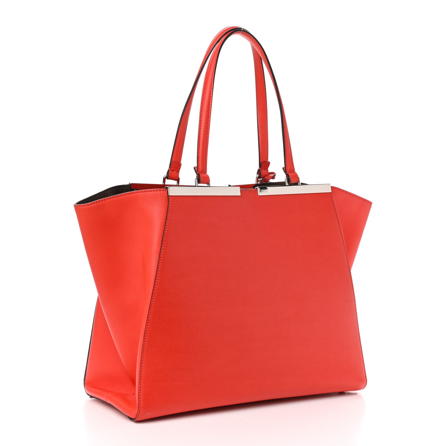 Fendi Vitello Elite Flamingo Large 3Jours Tote Papavero 2 of 9