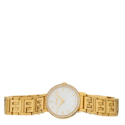 Fendi Stainless Steel Diamond Bezel Mother of Pearl 19mm Fendi Forever Quartz Watch 2 of 4