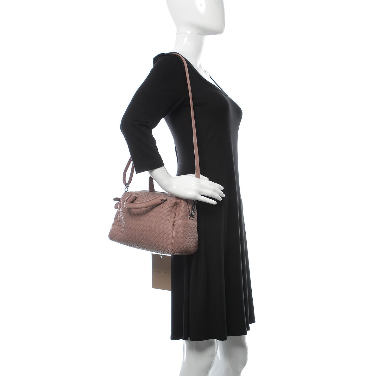 Nappa Intrecciato Satchel Dusty Rose
