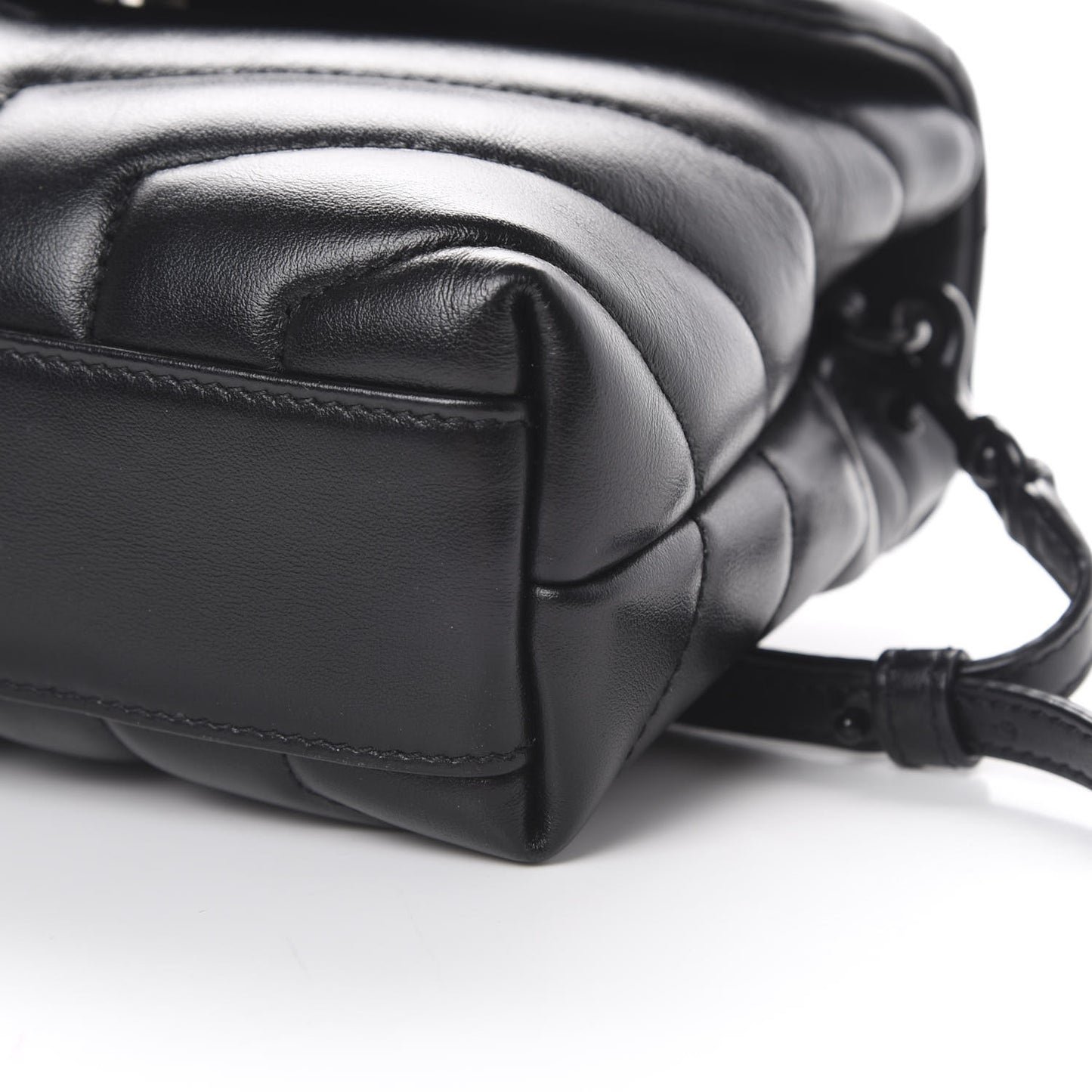 Calfskin Y Quilted Monogram Toy Loulou Crossbody Bag Black