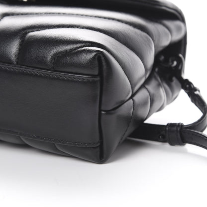 Saint Laurent Calfskin Y Quilted Monogram Toy Loulou Crossbody Bag Black 9 of 9