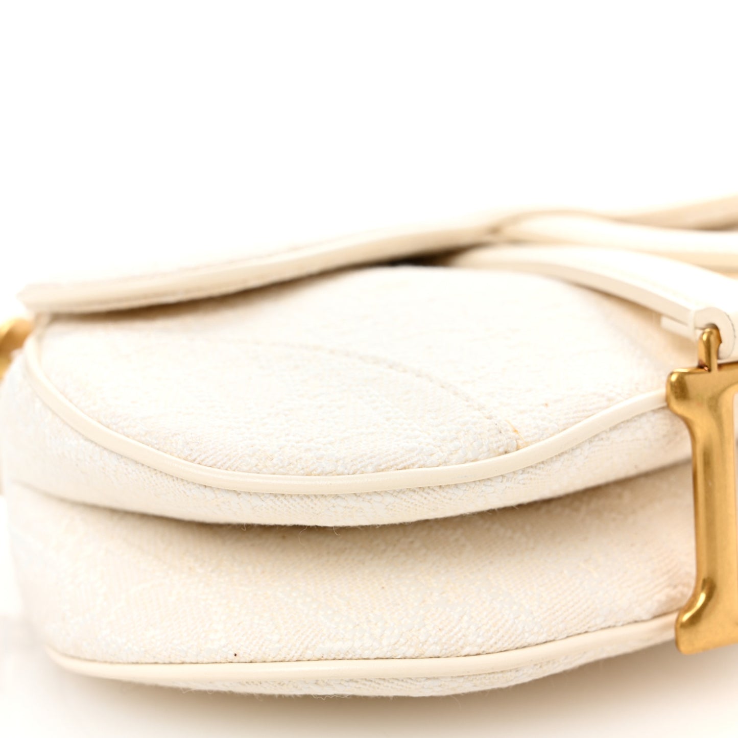 Oblique Mini Saddle Bag White