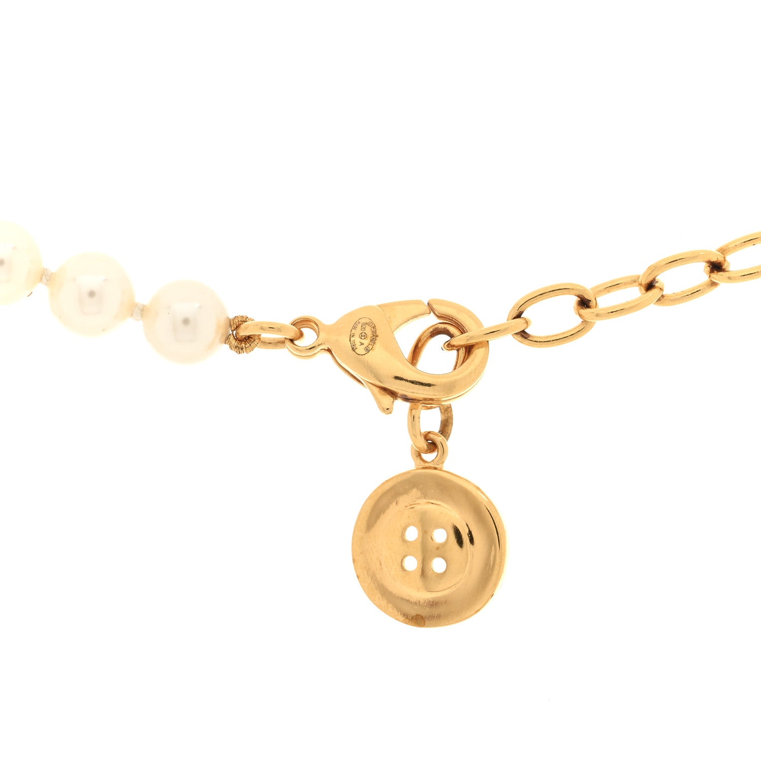 Chanel Pearl CC Short Necklace Gold 4 of 4