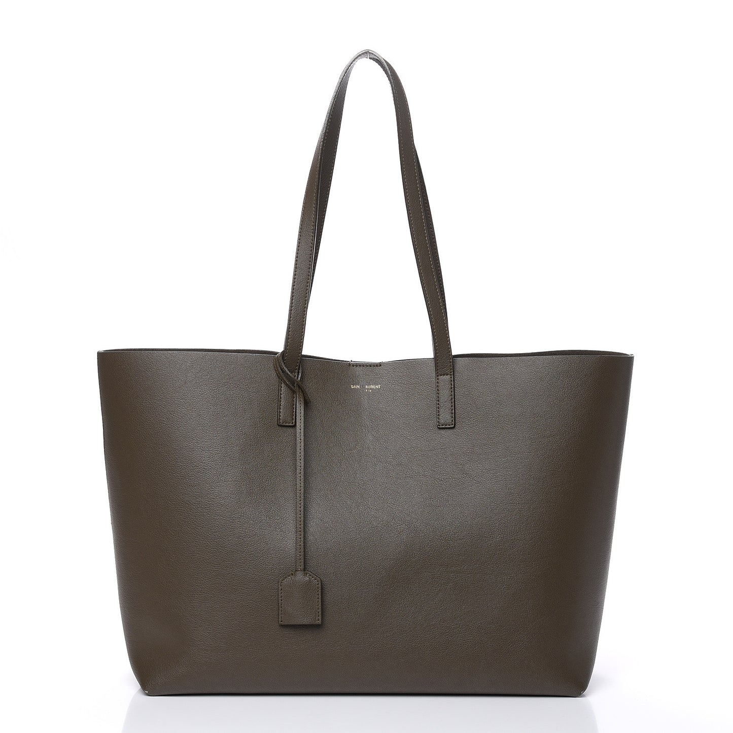 Calfskin Large Shopping Tote Kaki Militaire