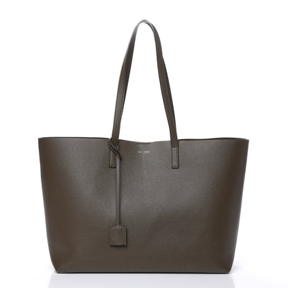Saint Laurent Calfskin Large Shopping Tote Kaki Militaire 3 of 12
