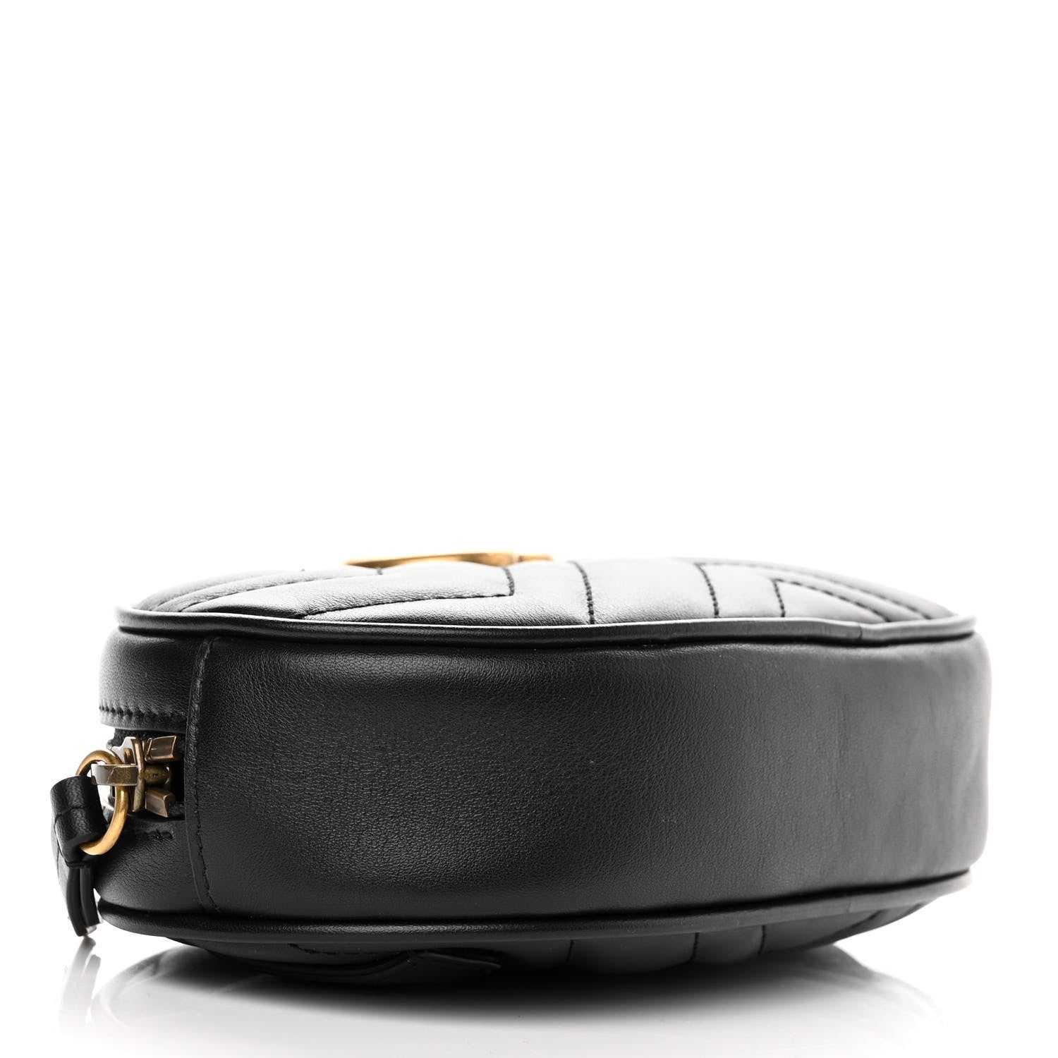 Gucci Calfskin Matelasse GG Marmont Belt Bag 85 34 Black 4 of 10