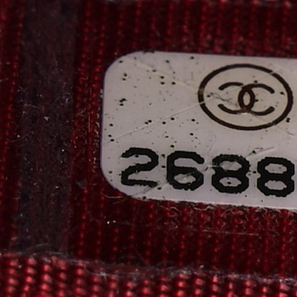 Chanel Caviar Chevron Quilted Boy Zip Around Coin Purse Wallet Burgundy 7 of 11