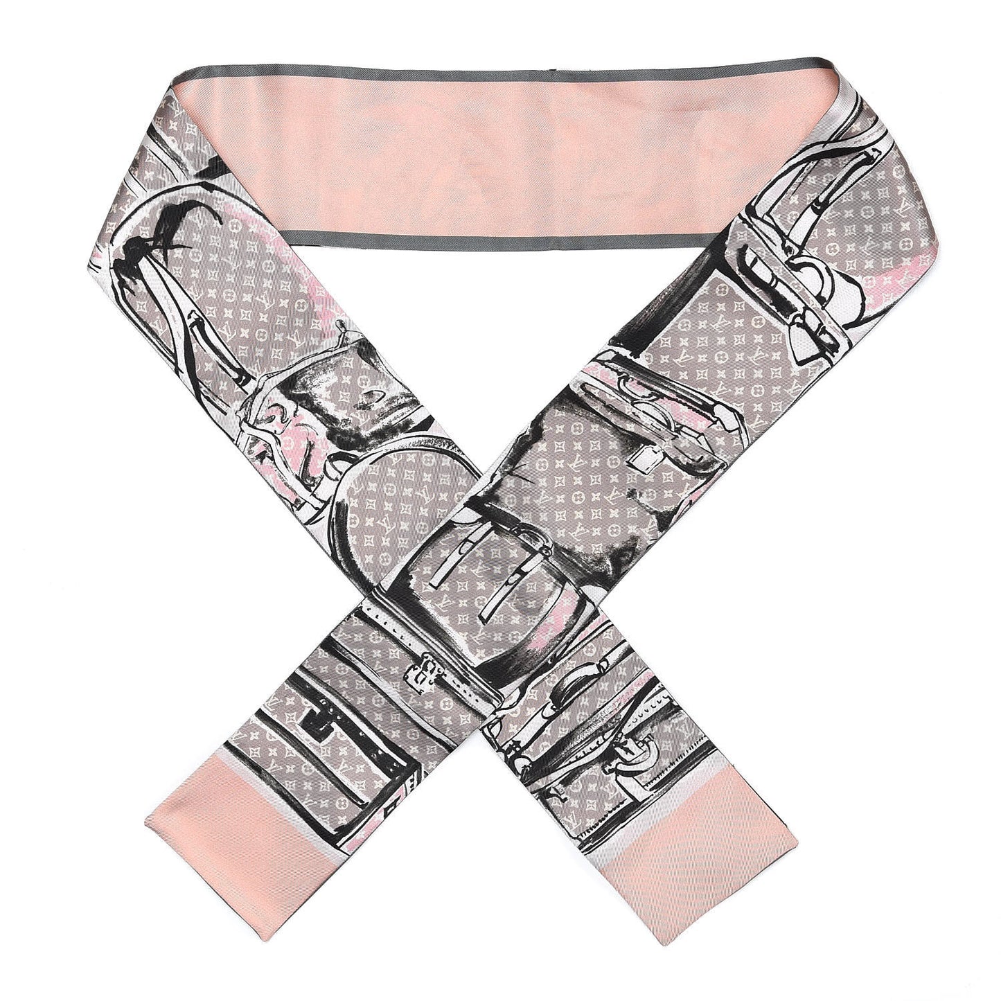 Silk Monogram Trunks Bandeau Rose Poudre