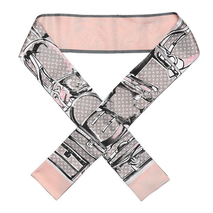 Louis Vuitton Silk Monogram Trunks Bandeau Rose Poudre 1 of 5