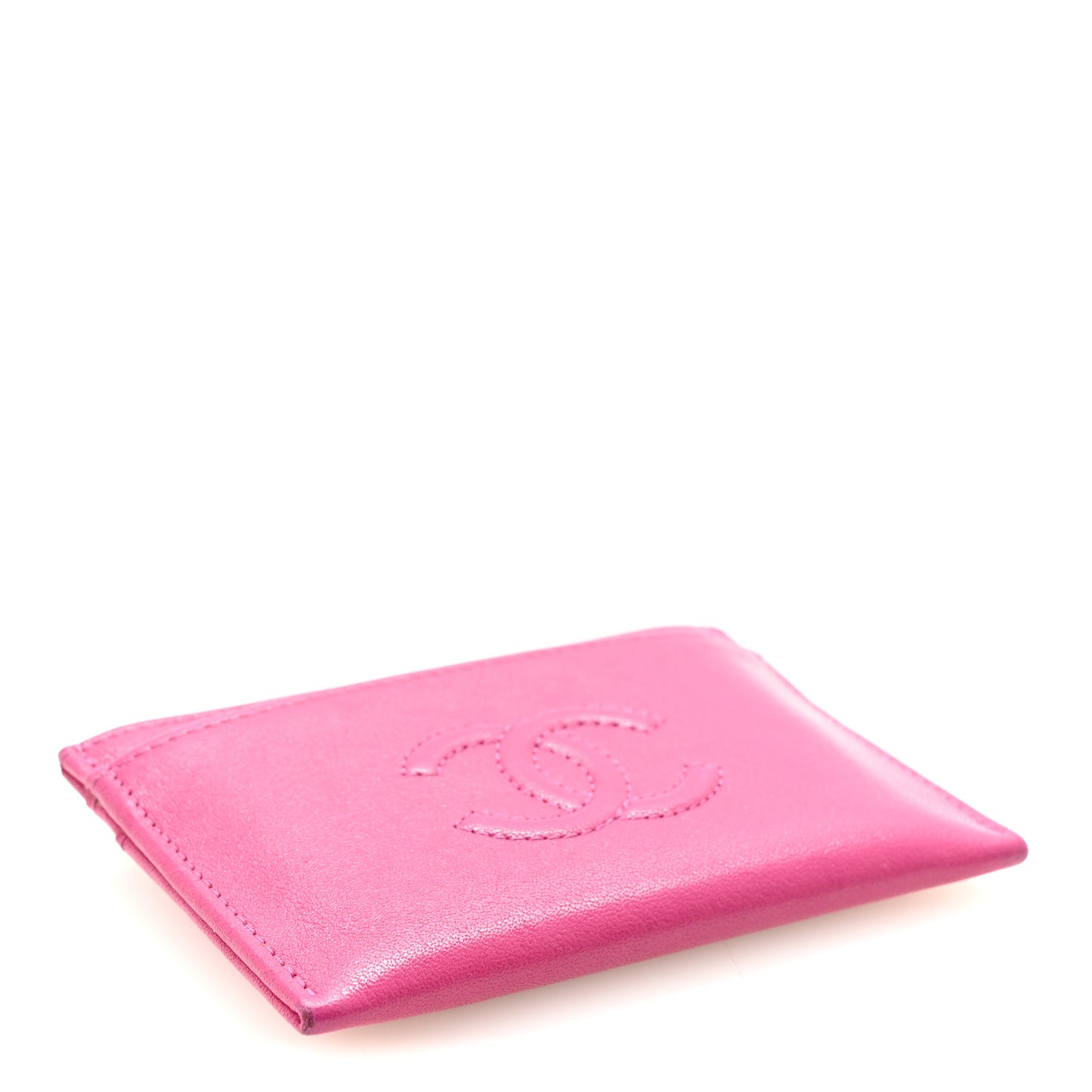Goatskin Timeless CC Card Holder Fuchsia
