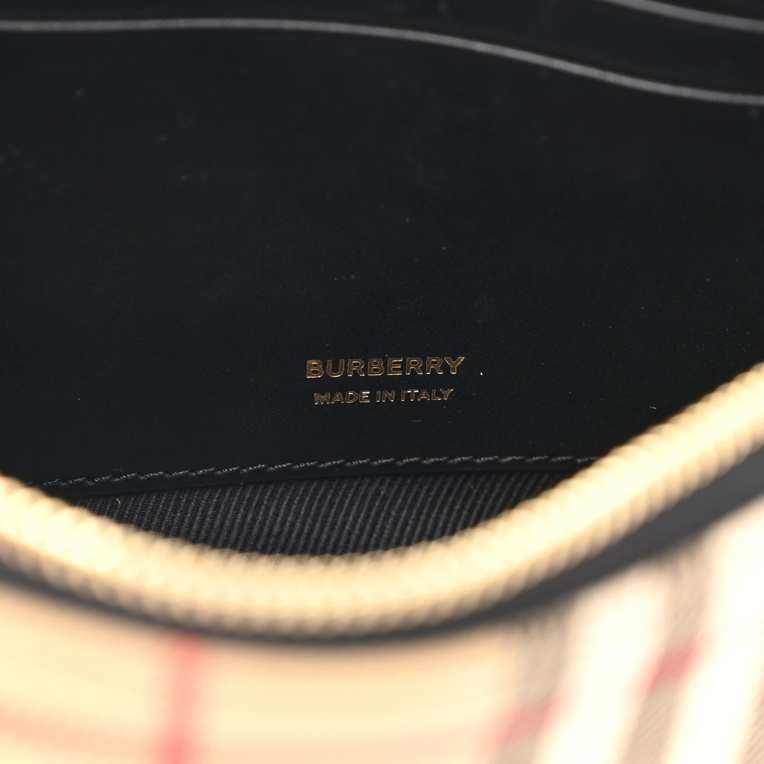 Burberry Vintage Check Calfskin Olympia Pouch Archive Beige 6 of 10