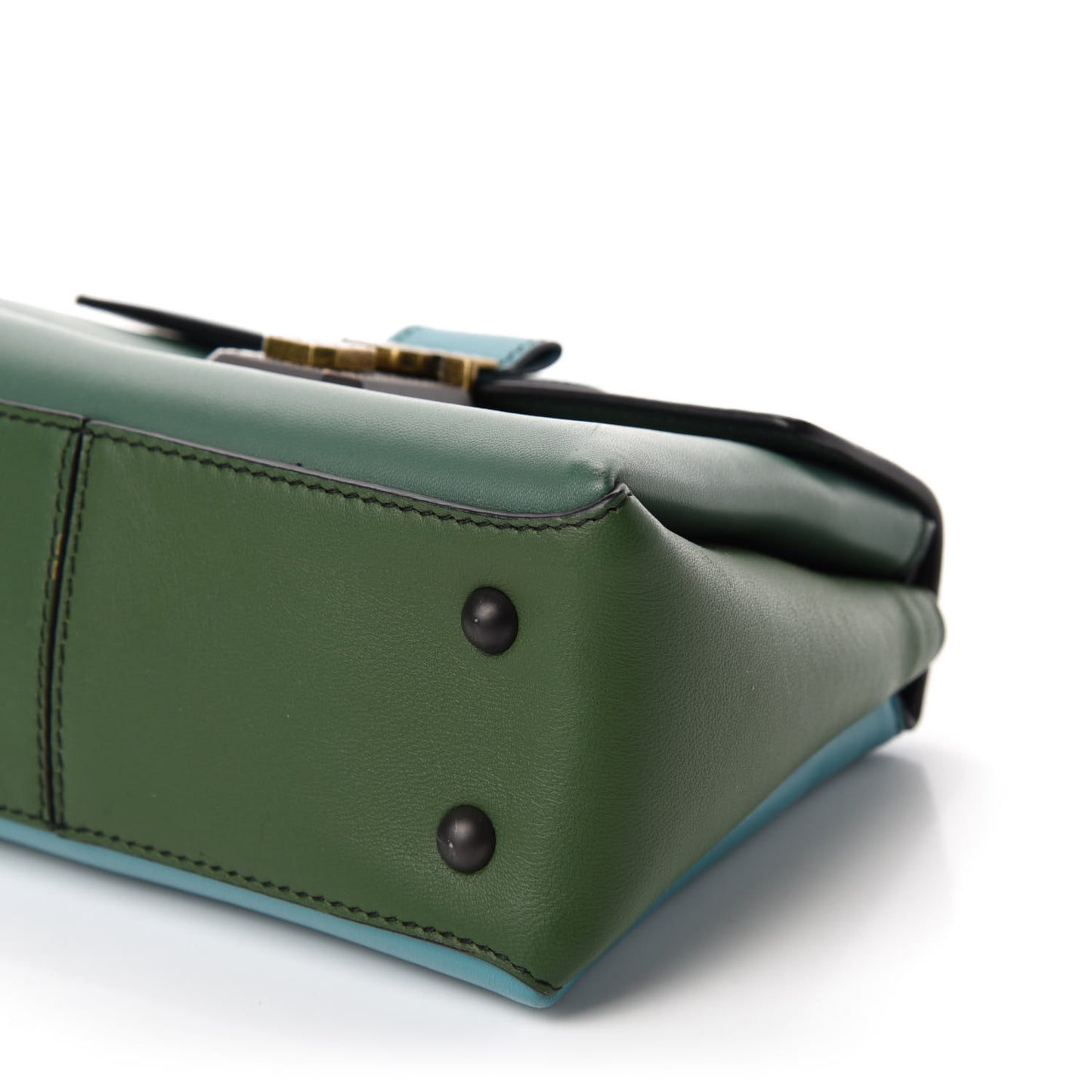 Nappa Multicolor Mini Piazza Bag Thyme Aqua Ivy Black