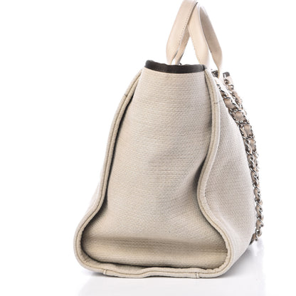 Chanel Canvas Medium Deauville Tote Beige 18 of 21