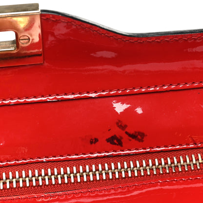 Valentino Garavani Patent Monochrome Rockstud Double Handle Tote Rosso Valentino 10 of 13