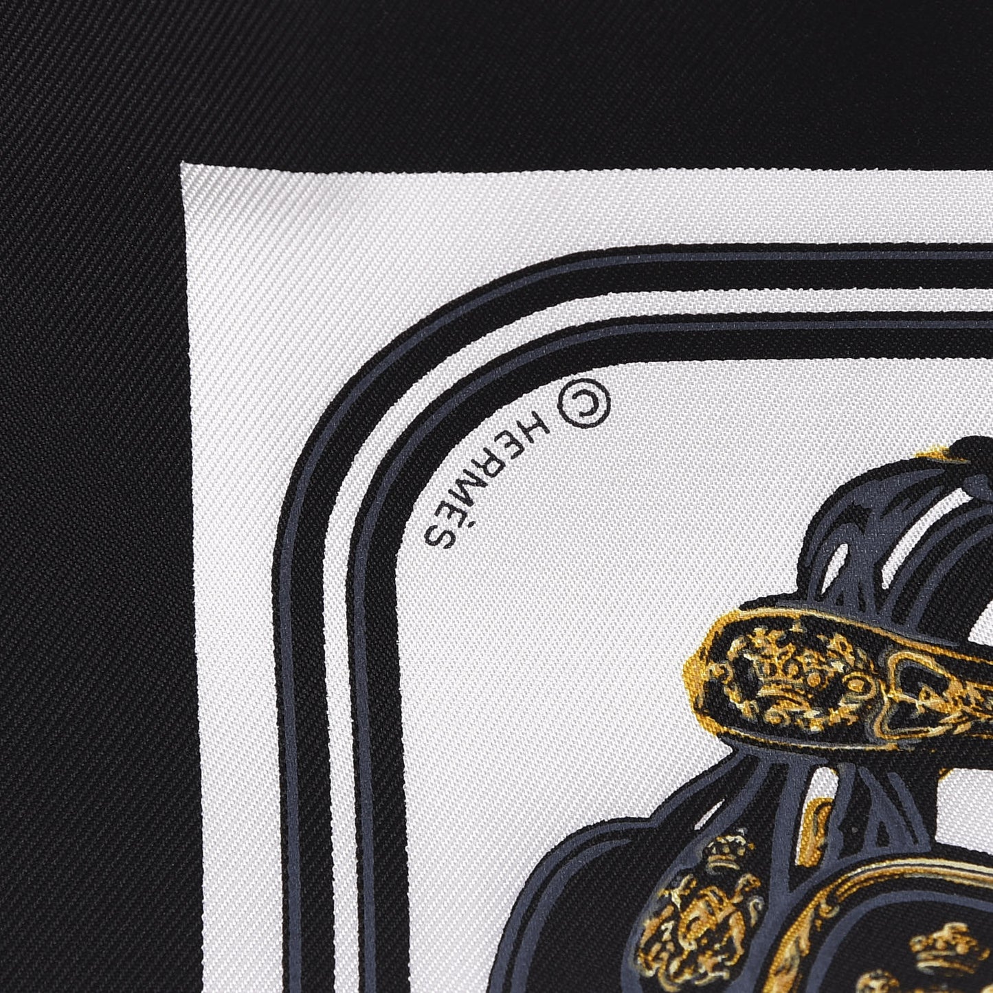 Silk Brides de Gala Nano Scarf 20 Black White Or