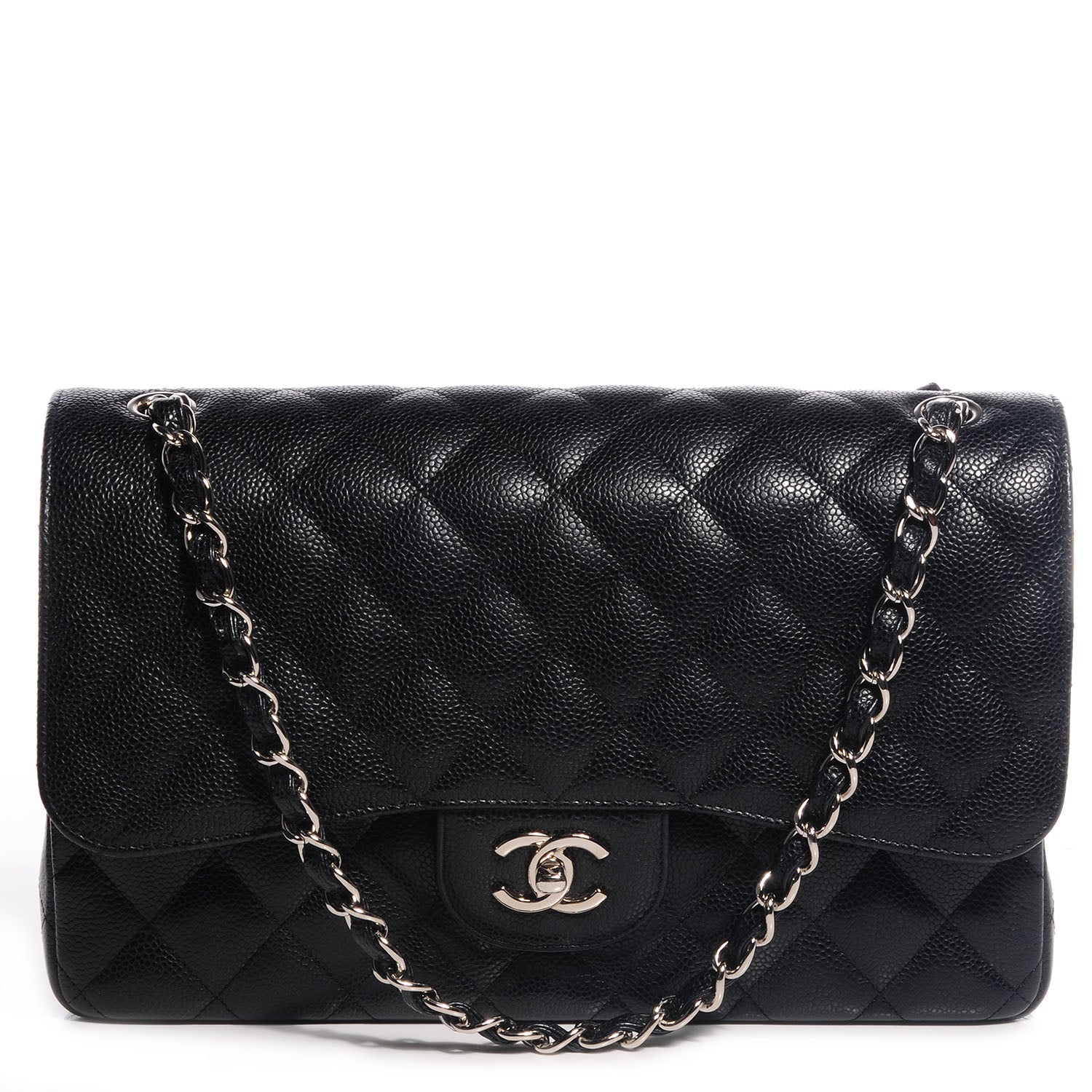 Chanel Caviar Quilted Jumbo Double Flap Black 1 of 9