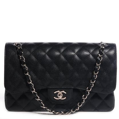 Chanel Caviar Quilted Jumbo Double Flap Black 1 of 9