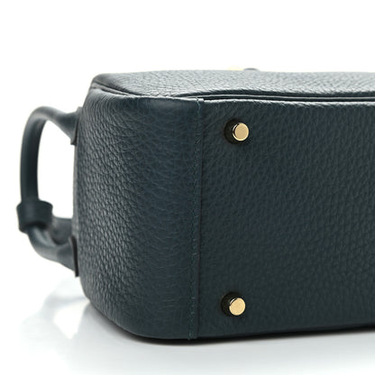 Hermes Taurillon Clemence Mini Lindy 20 Vert Cypress 8 of 10