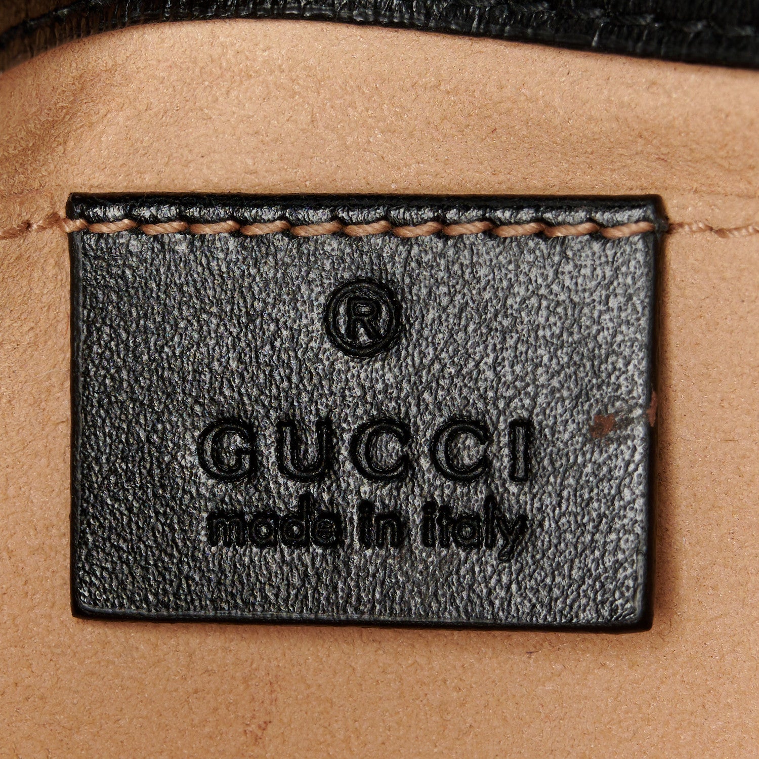 Gucci Calfskin Matelasse Mini GG Marmont Shoulder Bag Black 6 of 12